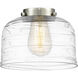 Franklin Restoration Bell 1 Light 8 inch Black Antique Brass Mini Pendant Ceiling Light in Incandescent, Clear Deco Swirl